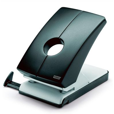 Novus Registraturlocher B 240, 40 Blatt lichtgrau/schwarz, Anschlagschiene