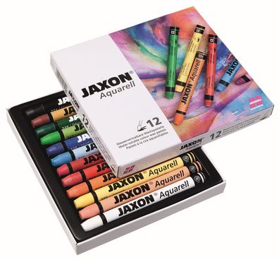 JAXON 49412 Aquarellkreide - 12er Farbkartonetui