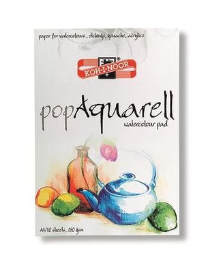 KOH Aquarell- Malblock A4 - 10 Blatt weiß , 250 g/m²