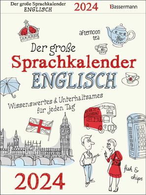 Bassermann 4781 Sprachkalender Englisch - 16,5 x 22 cm, 400 Seiten