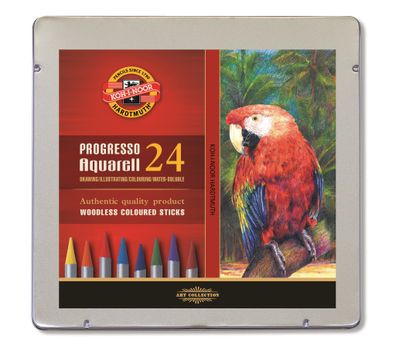 KOH Progresso Aquarell Vollminenstifte 24er Set