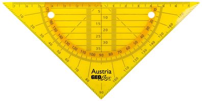 Aristo Flex Geometrie Dreieck 16 cm biegsam, Hyp. 16 cm, neonorange