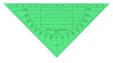 Aristo Geodreieck 16 cm grün-transp., biegsam, ohne Facette