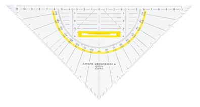 Aristo Geodreieck 25 cm Griff lösbar, Facette, Tuschenoppen