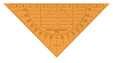 Aristo Geodreieck 16 cm orange-transp., iegsam, hne Facette