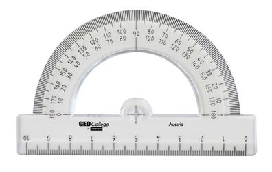 Aristo College Halbkreiswinkel 180 Grad Steg mit 10 cm, Skala 0-180 Grad