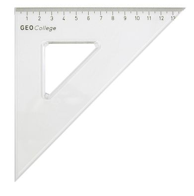 Aristo College Dreieck 45 Grad Hyp.20cm, transparent, Teilung 14cm