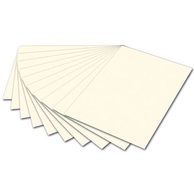 100x folia 6401 Tonpapier, DIN A4, 130 g/qm, perlweiß
