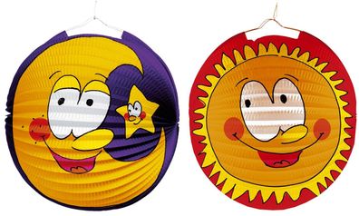 amscan® 1413 Laterne Sonne & Mond - Ø 25 cm, sortiert