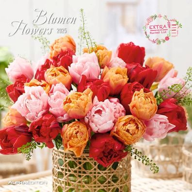 AlphaEdition 103526 Bildkalender Blumen - 30 x 60 cm