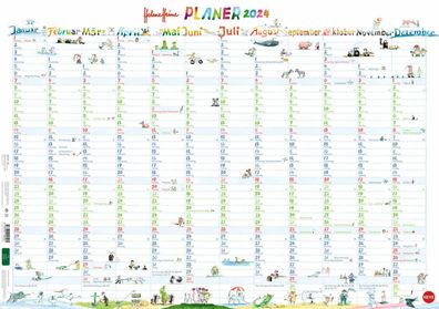 HEYE 1584 Wandkalender Helme Heine - 68 x 48 cm