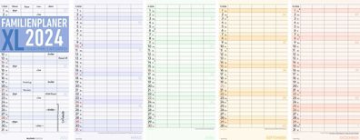 AlphaEdition 103623 Familienkalender XL - 22 x 45 cm, 5 Spalten