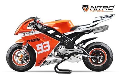 Nitro Motors Pocketbike 49cc Tribo CR PRM 6.5 Zoll - Minibike Racing Benzin-Pocketbik