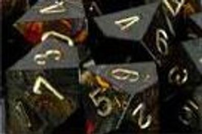 Scarab™ 16mm d6 Blue Blood™/gold Dice Block™ (12 dice)