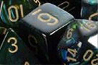 Scarab™ 16mm d6 Jade/gold Dice Block™ (12 dice)