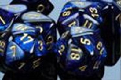 Scarab™ 12mm d6 Royal Blue/gold Dice Block™ (36 dice)