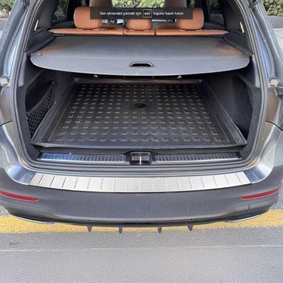 Ladekantenschutz Stoßstangenschutz für Mercedes GLC X253 2015-25 Chrom Gebürstet