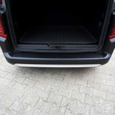 Ladekantenschutz für Peugeot Partner Tepee 2008-2018 Matt Schwarz ABS
