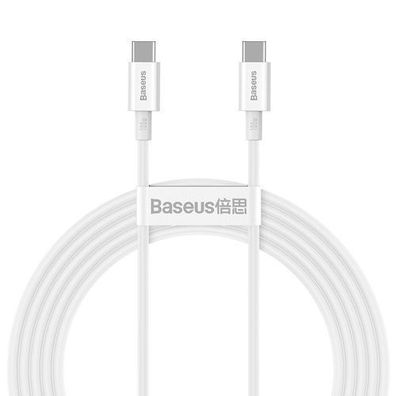 Baseus CATYS-C02 USB-C auf USB-C Ladekabel, Schnellladung, 100W, 5A, 2m, Weiss
