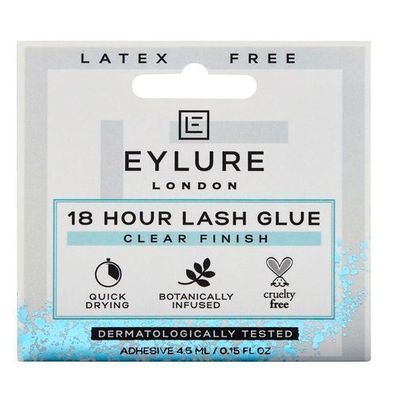 Eylure Latexfreier Wimpernkleber, 18 Stunden, Transparente Formel, 4,5 ml