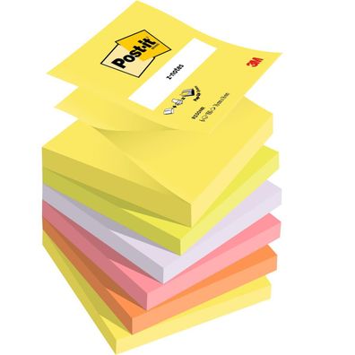 Post-it® R330NR Post-it® Z-Notes Haftnotizen Standard R330NR farbsortiert 6 Blöcke