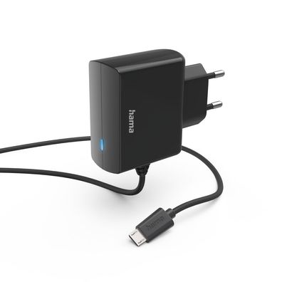 hama 00201617 hama Ladekabel mit Adapter schwarz 1,0 m, 5 Watt
