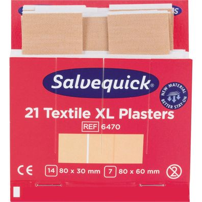 Salvequick Pflaster 6470 groß Textil 21 St./Pack