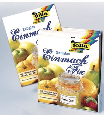 10x Folia 303 Einmach Zellophan 33 x 60 cm 3 Bogen