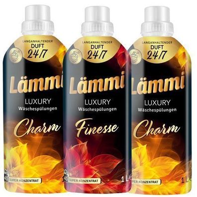 Lämmi Luxus Waschmittel-Aromakonzentrat für Charm und Finesse – 3x40 Waschgänge