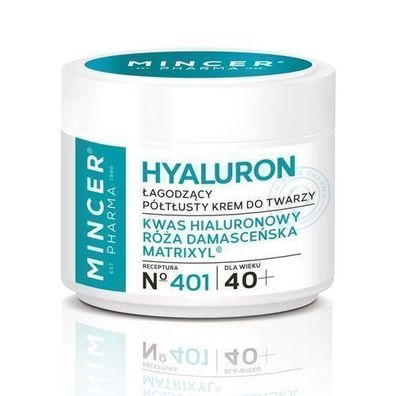 Mincer Pharma Hyaluron Feuchtigkeitsspendende Gesichtscreme Nr.401, 50 ml