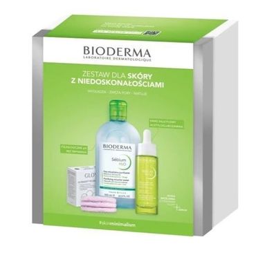 Bioderma Sebium Weihnachtsset 2024: H2O 500 ml + Serum 30 ml + Flauschpads 3 Stk