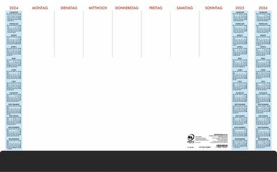 Zettler 602457 Papier-Schreibunterlage 108 - 36 Blatt, weiß, Stärke 4 mm, 60 x 37 cm