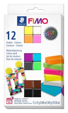 STAEDTLER® 8013 C12-3 Set Mod. masse Fimo effect neon MP