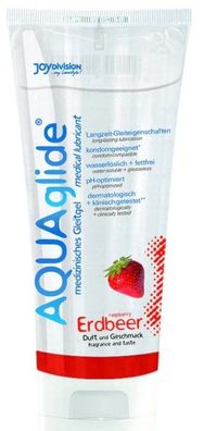 Joy Division Aquaglide 100 ml - medizinisches Gleitgel - Strawberry / Erdbeer