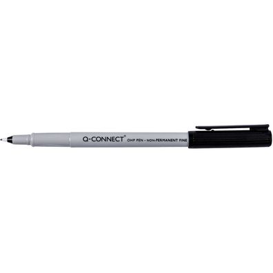10x Q-Connect® KF04081 Faserschreiber, non-permanent, ca. 0,5 mm (F), schwarz