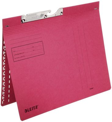 50x Leitz 2014-00-25 2014 Pendelhefter Combi - kfm. Heftung, Manilakarton (RC), rot