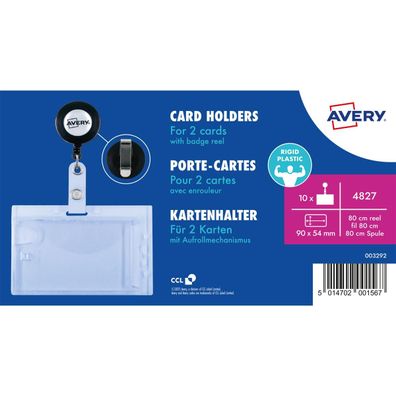 Avery Zweckform Kartenhalter 4827 2fach 54x90mm 10St