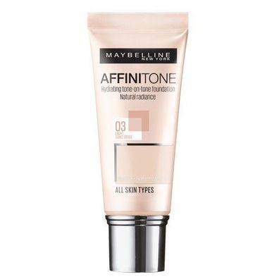 Maybelline Affinitone Feuchtigkeits-Foundation 03 Light Sand Beige, 30 ml
