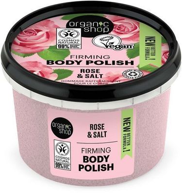 Luxurioese Organische Koerperpaste Rosa & Salz, 250ml