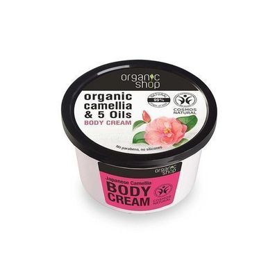 Camellia & 5 Oele Koerpercreme, 250 ml - Natuerlicher Bio-Pflegebalsam fuer samtweic