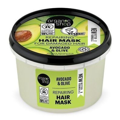Bio-Haarmaske zur Revitalisierung mit Avocado & Olive, 250 ml