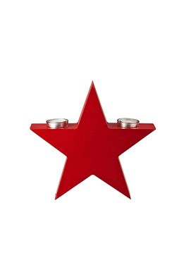 Hutschenreuther Little Christmastown Holz, rot Teelichthalter Stern 02473-729264-0
