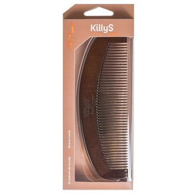 KillyS Herren Holz-Bartkamm, Handgefertigter Premium Kamm fuer Pflege und Styling