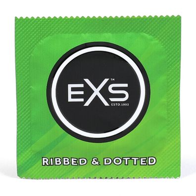 EXS 3 in 1 - Gerippt, Gepunktet und Ausgestellt - Kondome - 12 Stück