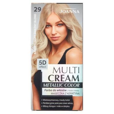 Joanna Multi-Creme Haarfarbe - Sehr Helles Schneeballblond 29 (150 ml)