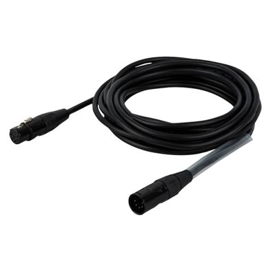 DAP FLR08 - DMX/AES-EBU XLR/M 5P to XLR/F 5P 10 m - versilbert