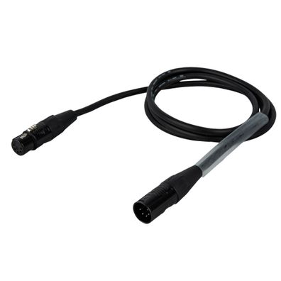 DAP FLR08 - DMX/AES-EBU XLR/M 5P to XLR/F 5P 1,5 m - versilbert
