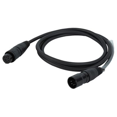 DAP FLR75 - IP65 DMX/AES-EBU XLR/M 5P to XLR/F 5P Rean RCX5 connectors 1,5 m