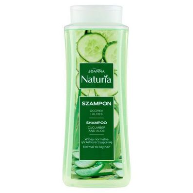 Joanna Pflegeshampoo fuer normales Haar mit Gurke & Aloe Vera, 500 ml