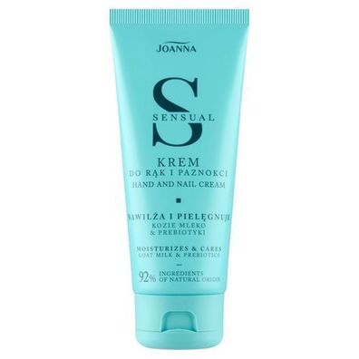 Joanna Sensual Hand- und Nagelcreme mit Ziegenmilch & Praebiotika, 100 g - Intens
